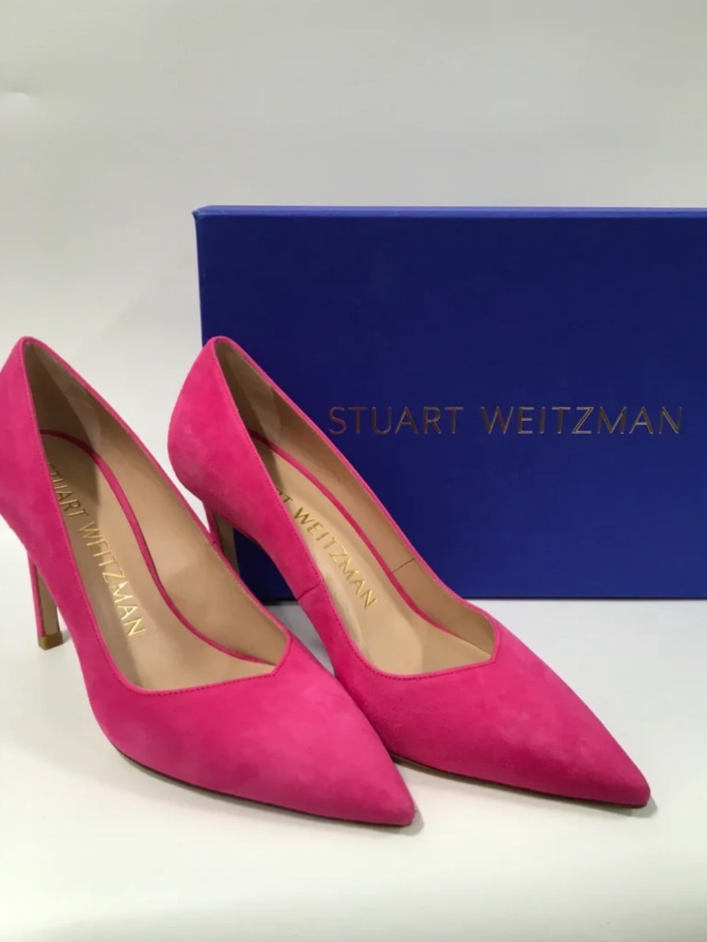 ‼️NEW Stuart Weitzman Hot Pink Suede Leather Heels Pumps